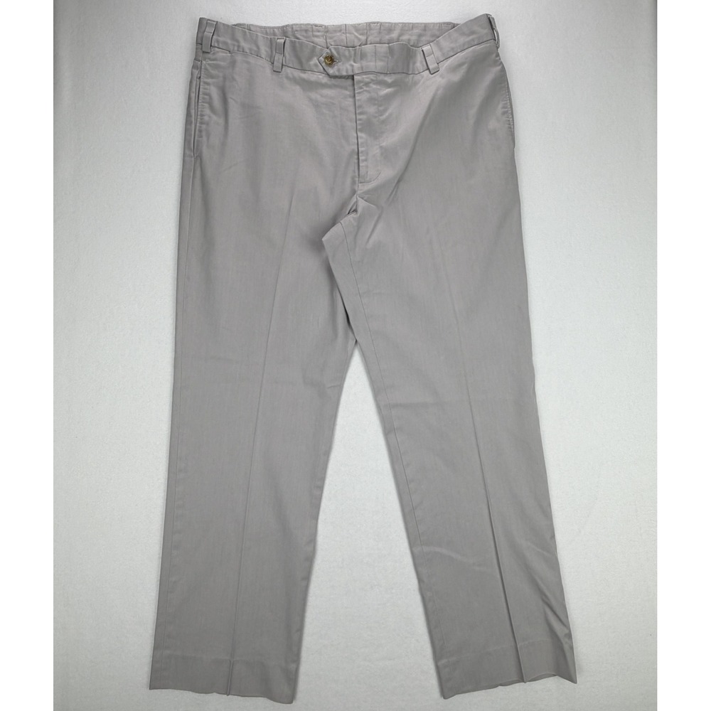 Bills Khakis Classic Fit Grey Tencel Blend Chino Pants Mens 40 Made in USA